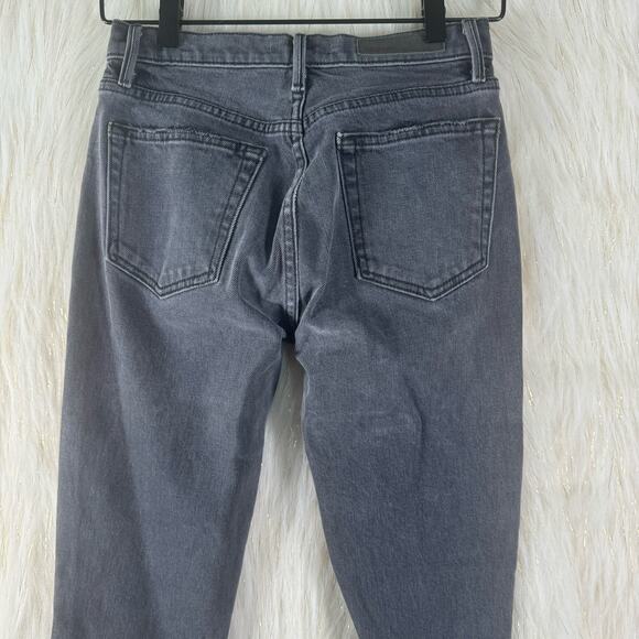 Grlfrnd Women Karolina Button Fly Slim Straight Jeans Future Forever Black 25 - Picture 6 of 11